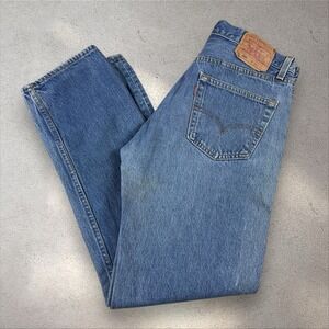 Vintage Levi's 501-0115 Jeans Measures‎ 31x31 USA Button Fly Denim